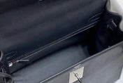 KELLY 28CM IN NOIR EPSOM CALFSKIN SILVER HARDWARE