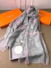 SCARF 200 CM IN SMOKE GRAY CASHMERE 386537