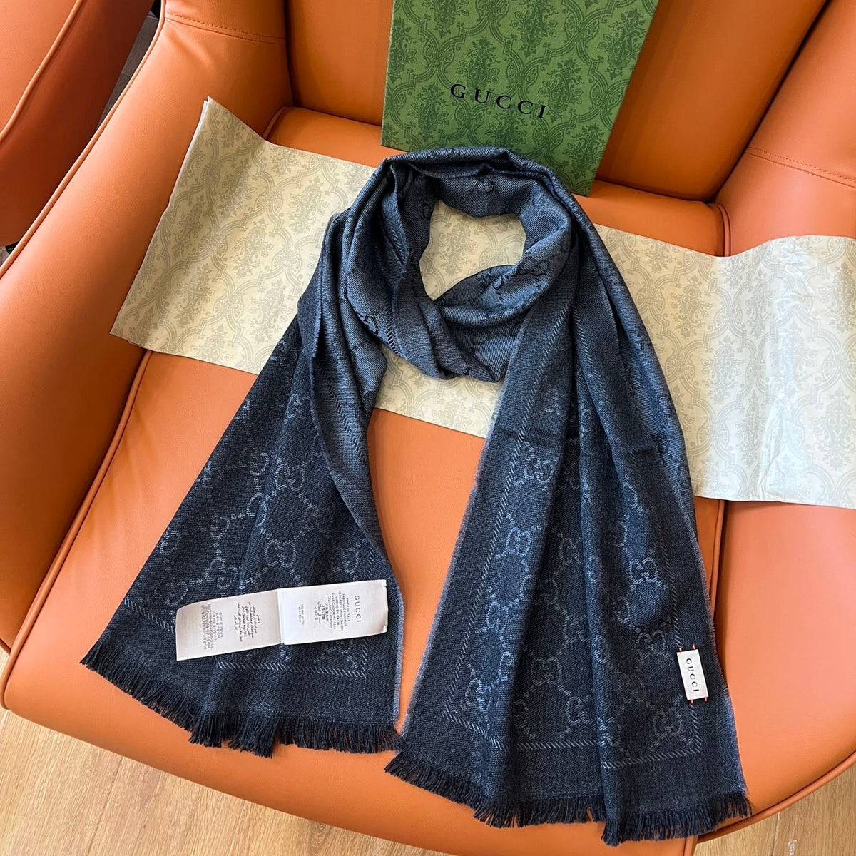 GUCCI 25S SCARF 180 IN WOOL 644858