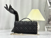 LADY CHAIN BAG 21 IN BLACK LAMBSKIN
