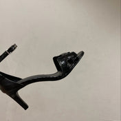 PREMIERE 70 SANDAL IN BLACK PATENT CALFSKIN