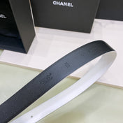 CHANEL 26S BELT 30 MM IN WHITE CALFSKIN 658420