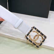 CHANEL 26S BELT 30 MM IN WHITE CALFSKIN 658420
