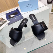 PRA SOFT PADDED NAPPA SANDALS 60 BLACK LAMBSKIN