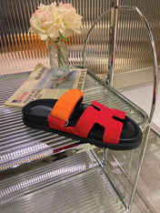 CHYPRE SANDAL RED MIX ORANGE SUEDE