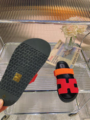 CHYPRE SANDAL RED MIX ORANGE SUEDE