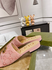 GG EXCLUSIVE SLIDE SANDAL LIGHT PINK FABRIC
