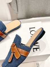LW GATE BELTED MULE AEGEAN DENIM
