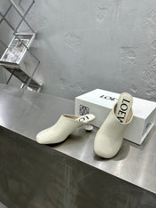 LW TOY MULE 55 WHITE CALFSKIN