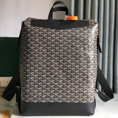 CISALPIN BACKPACK 43 IN BLACK GOYARDINE CANVAS AND CALFSKIN