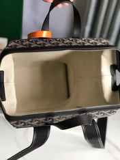 CISALPIN BACKPACK 43 IN BLACK GOYARDINE CANVAS AND CALFSKIN