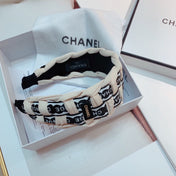 WHITE MIX BLACK FABRIC HAIRBAND 832193