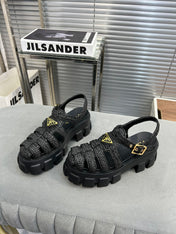 Pra Monolith Crochet Cage Sandals 55 Black