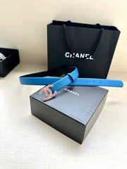 CHANEL 25S BELT 30 MM IN BLUE CALFSKIN 616963
