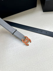 CHANEL 25S BELT 30 MM IN GREY CALFSKIN 616964