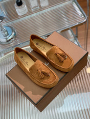 LP DOT SOLE WALK LOAFERS CARAMEL SUEDE