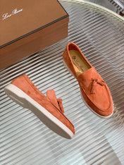 LP SUMMER WALK TASSELS LOAFERS FIRE SUEDE