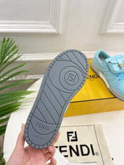 FENDI TRAINER SNEAKER IN SKY BLUE LAMBSKIN
