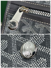 SAINT LÉGER BACKPACK 35 IN BLACK GOYARDINE CANVAS AND CALFSKIN WITH CARTOON PATCH