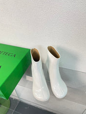 ATOMIC ANKLE BOOT IN WHITE CALFSKIN 75 MM