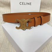 Triomphe Belt 35mm Tan Calfskin Ghw