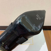 BALMAIN 26S BOOT 105 MM IN BLACK CALFSKIN WITH GOLD HARDWARE STYLE 2