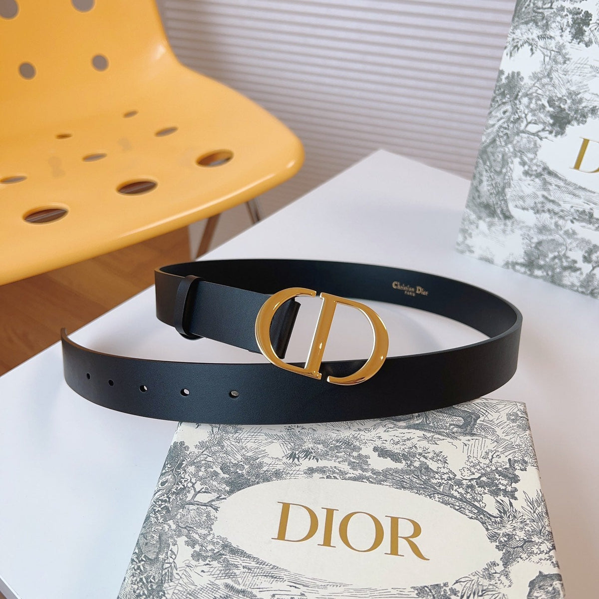DIOR 25S BELT 30 MM IN BLACK CALFSKIN 613180