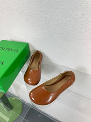 ATOMIC BALLERINA FLAT IN BRONZE BROWN CALFSKIN