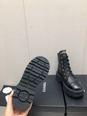 MARTIN SHORT BOOTS BLACK LAMBSKIN