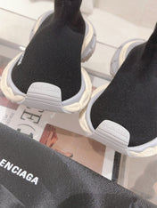 BALENCIAGA 25S SPEED TRAINER SNEAKERS 55 MM IN BLACK KNIT STYLE 4