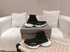 BALENCIAGA 25S SPEED TRAINER SNEAKERS 55 MM IN BLACK KNIT STYLE 3