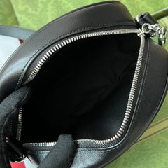 SMALL BLONDIE OVAL SHOULDER BAG 20 IN BLACK CALFSKIN