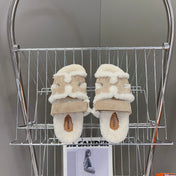 HM 26S SANDAL IN CREAM WHITE WOOL AND BEIGE SUEDE