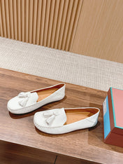 LP DOT SOLE WALK LOAFERS WHITE DEERSKIN