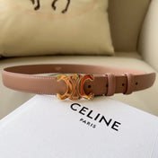 Medium Triomphe Belt 25mm Flamingo Calfskin Ghw