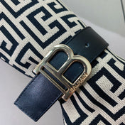 BALMAIN 26S HIGH-TOP BOOTS 105 MM IN BLACK AND WHITE FLYKNIT STYLE 4