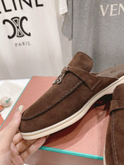 LP CHARMS WALK BABOUCHE LOAFERS BROWN SUEDE