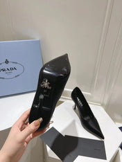 PRA BASIC HIGH-HEELED BLACK SATIN