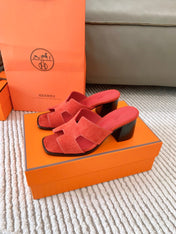 HELIA 60 SANDAL IN CHERRY RED SUEDE