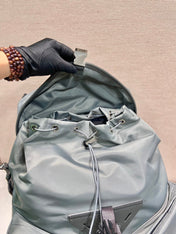 TRIANGLE LOGO BACKPACK 45 IN ASH GRAY RE-NYLON