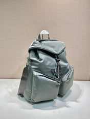 TRIANGLE LOGO BACKPACK 45 IN ASH GRAY RE-NYLON