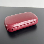 KNOT 19 IN BURGUNDY RED CROCODILE PATTERN CALFSKIN