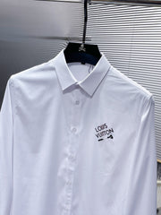 LV BASIC LONG-SLEEVED SHIRT WHITE COTTON 238818