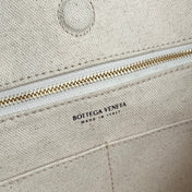 LARGE ANDIAMO BACKPACK 48 IN LIGHT WOOF CALFSKIN AND CANVAS