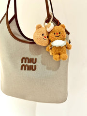 IVY 40 TOTE IN WHITE CANVAS