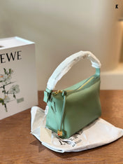 LOE LUNA HOBO 20 BAG IN GREEN MINT CALFSKIN