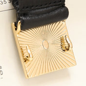 CHANEL 26S BELT 30 MM IN BLACK CALFSKIN 658425