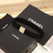 CHANEL 26S BELT 30 MM IN BLACK CALFSKIN 658427