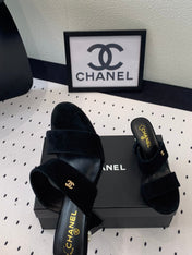 MULES black LAMBSKIN