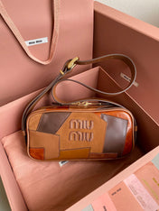 HOBO 24 BAG IN COGNAC LEATHER PATCHWORK